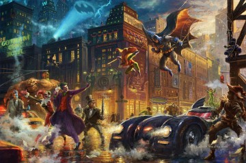 The Dark Knight Saves Gotham City Hollywood Movie TK Disney Ölgemälde
